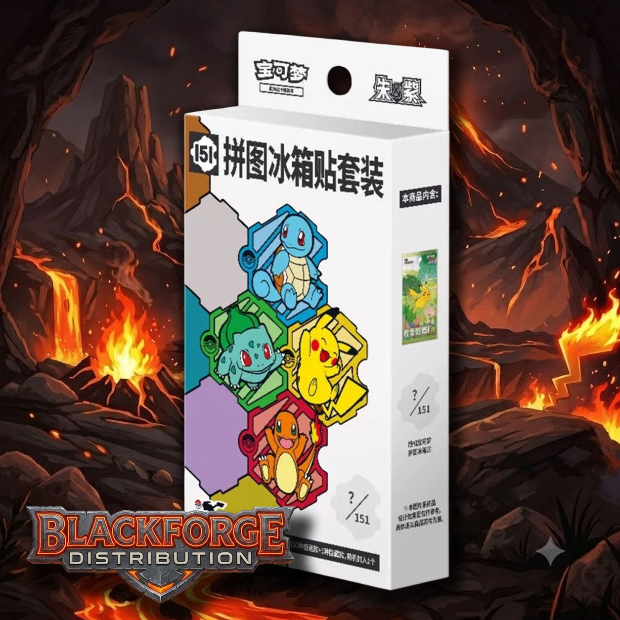 Pokémon 151 Journey Simplified Chinese Fridge Magnet Set
